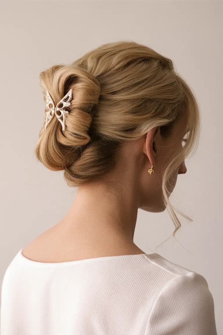 Sophisticated twisted updo hairstyle
