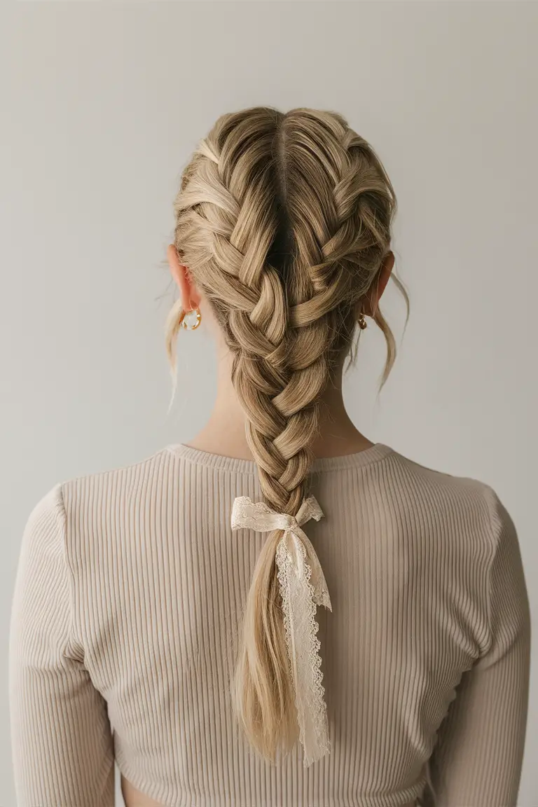 Double braided hairstyle