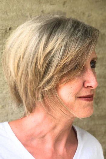 Angled side-swept bob