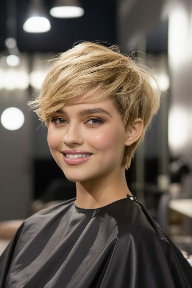 Modern pixie cut hairstyle