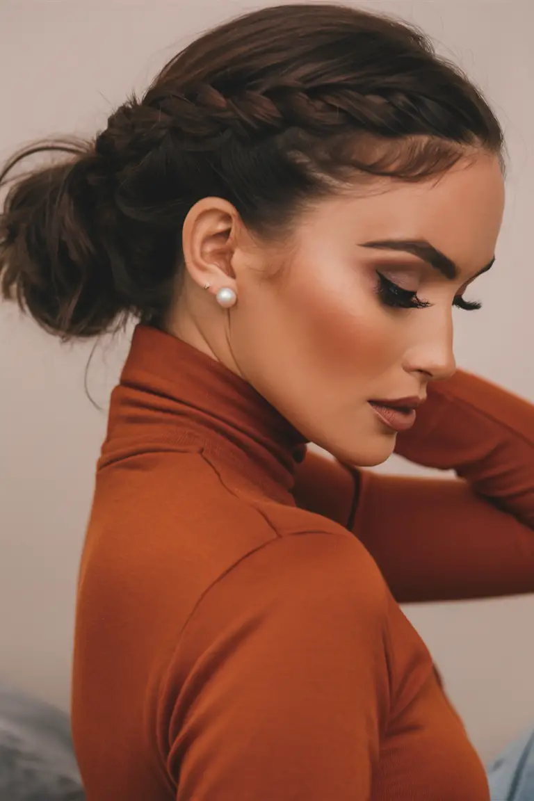 Elegant braided updo hairstyle
