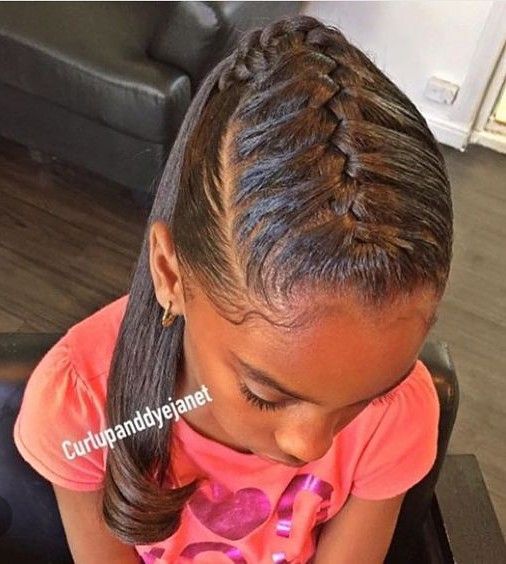 Straight Hair with Clips for school girls 
