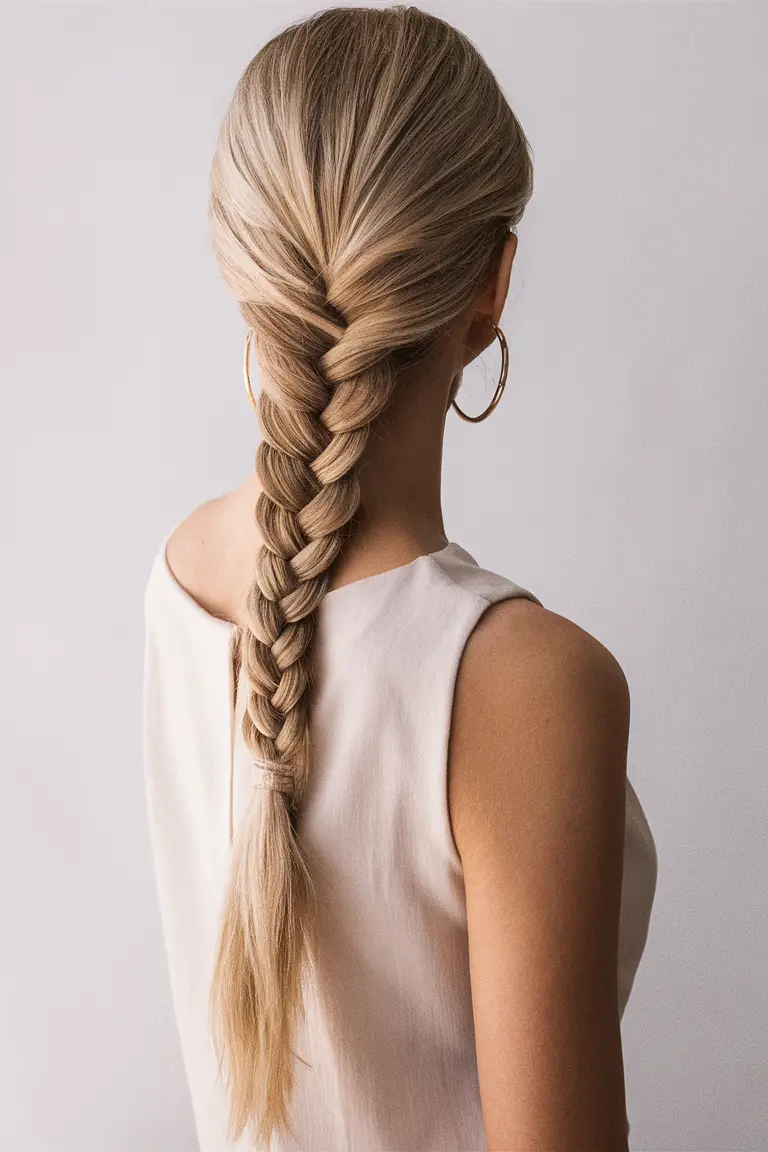 Classic elegant braid hairstyle
