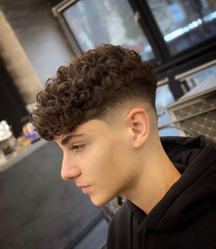 Curly High Taper for school boys 