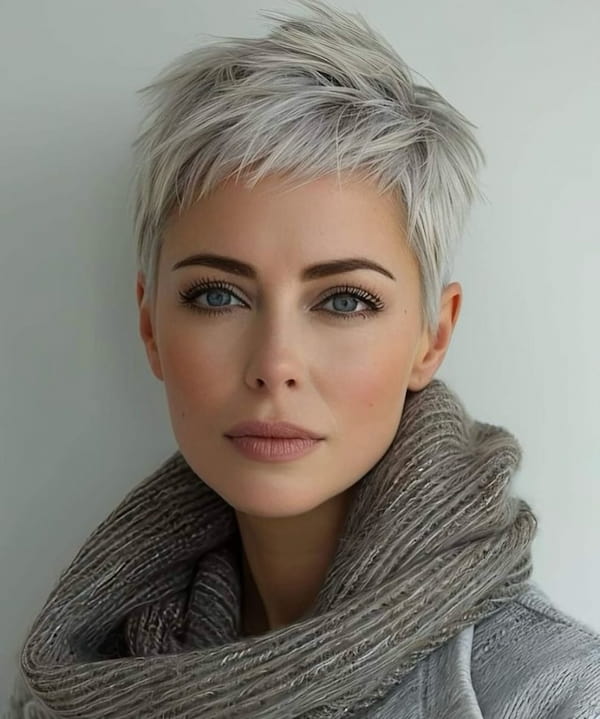 Blonde Layered Pixie Haircut