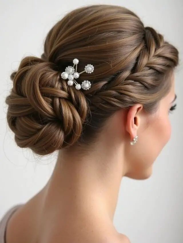 Braided Updo Wedding Hairstyle