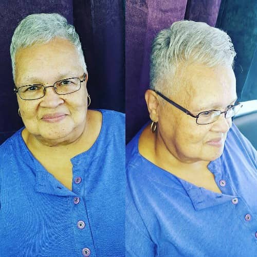 Fade Undercut Short Top Gray Hair