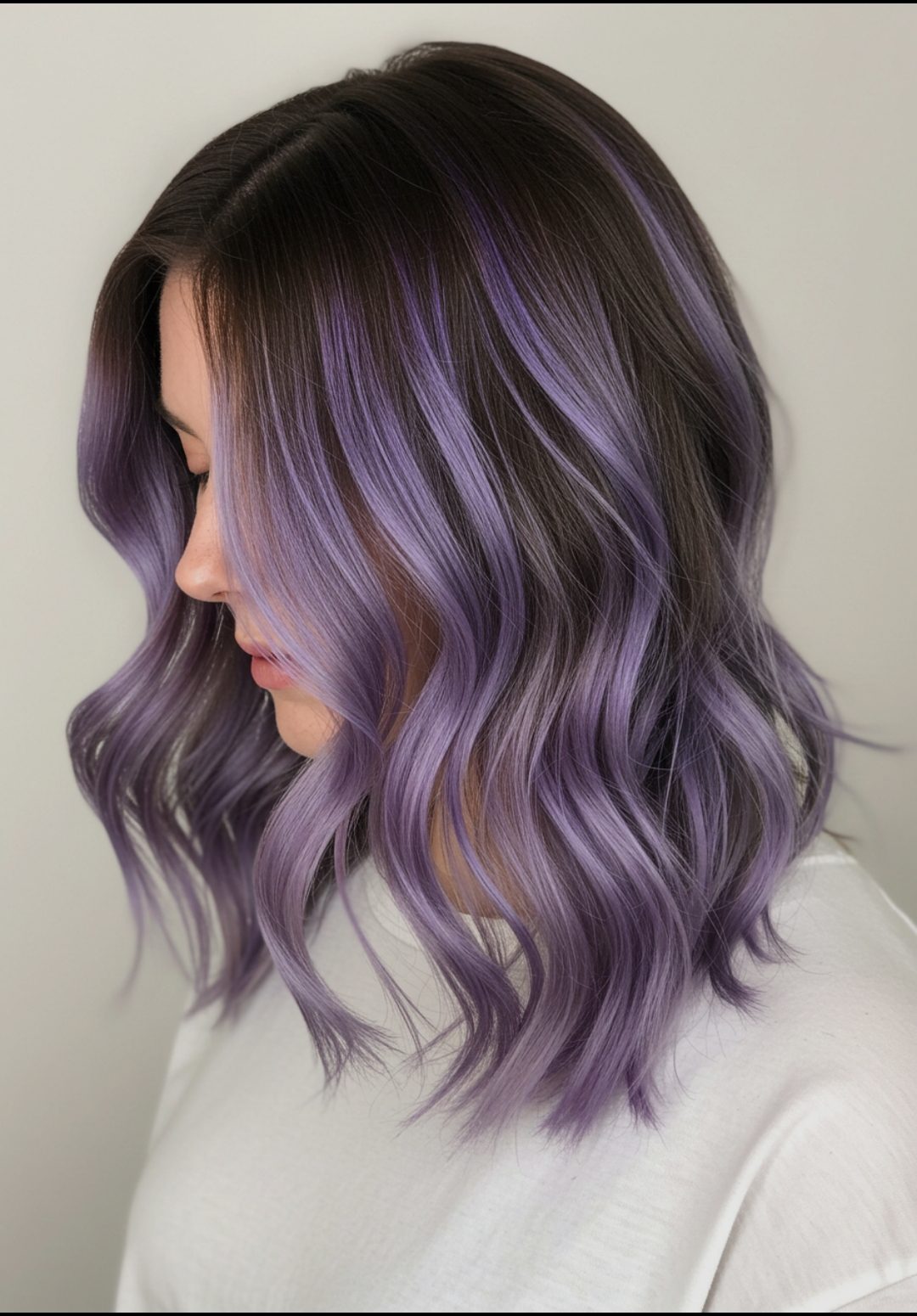 Subtle lavender highlights