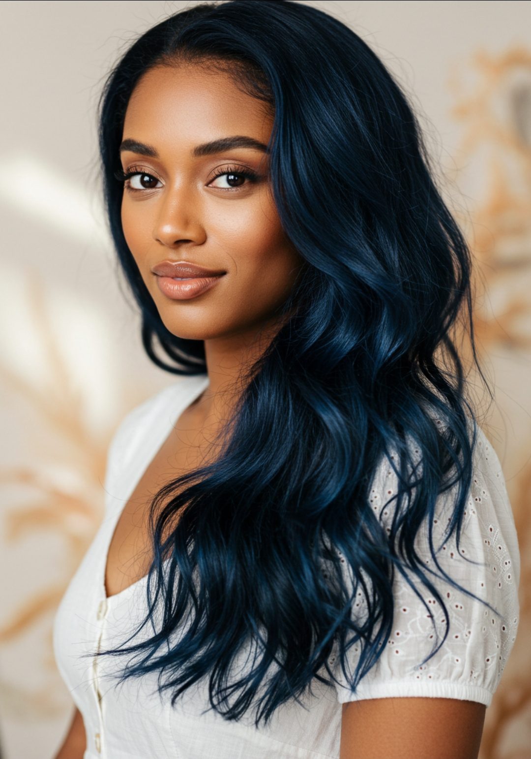 Midnight blue black hair