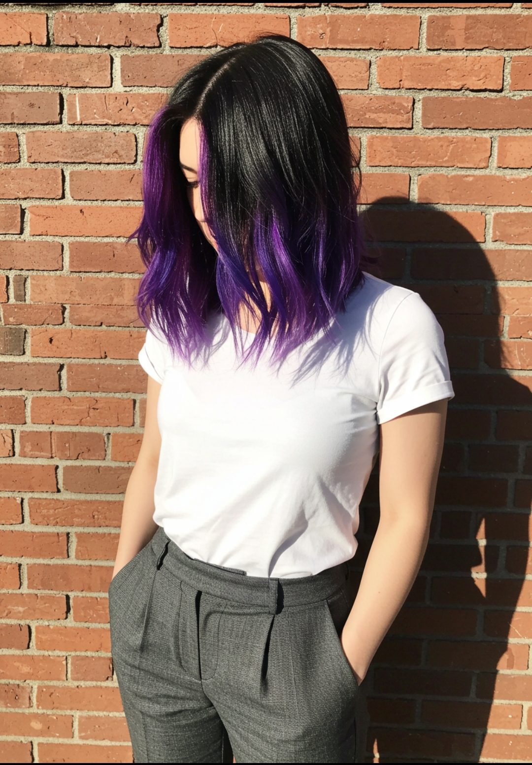Purple peek-a-boo highlights