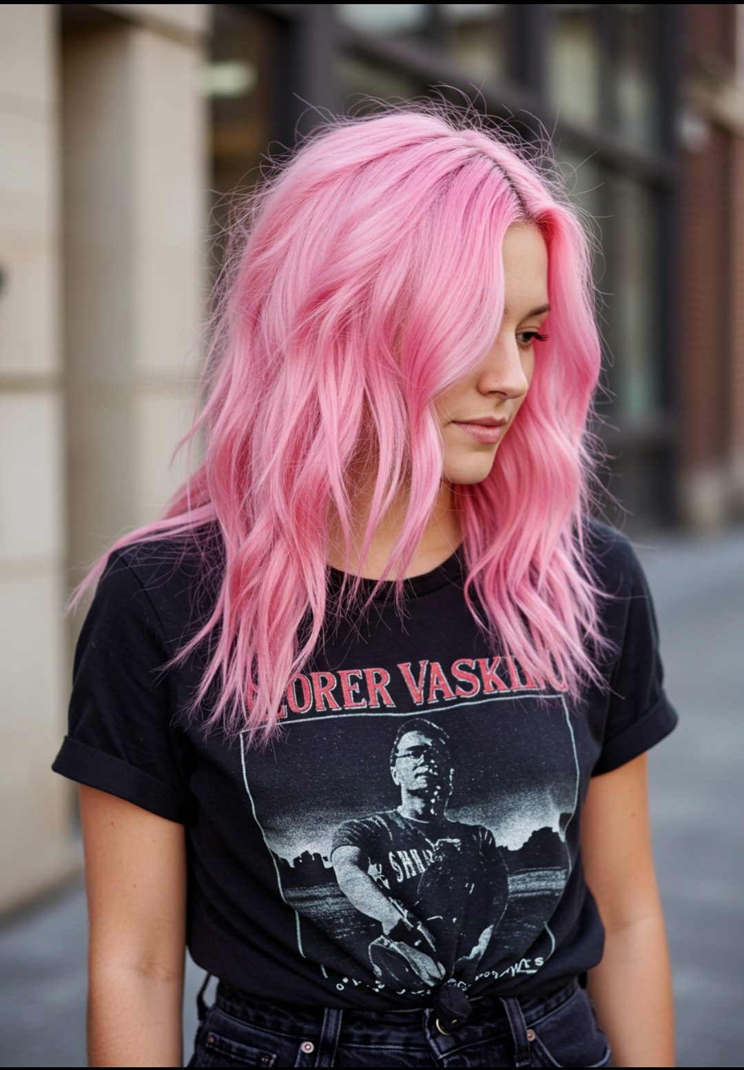 Cotton candy pink hair