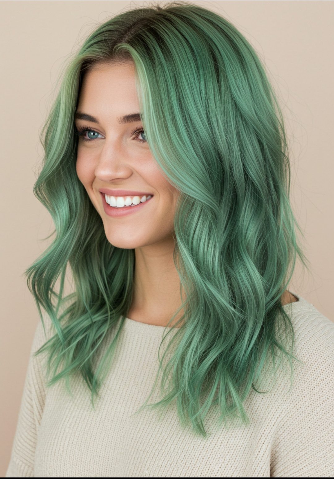 Sage green highlights