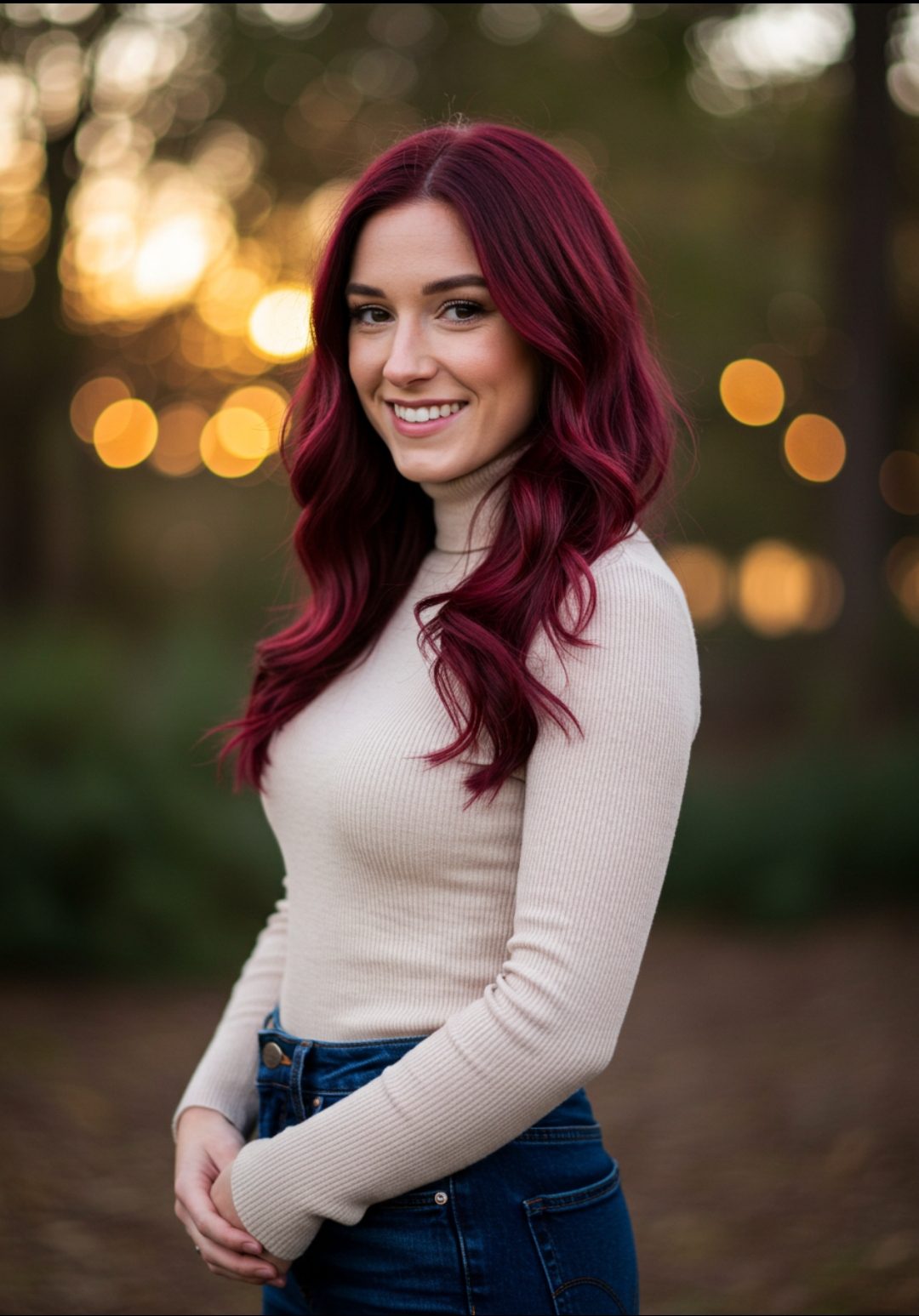 Burgundy balayage hair