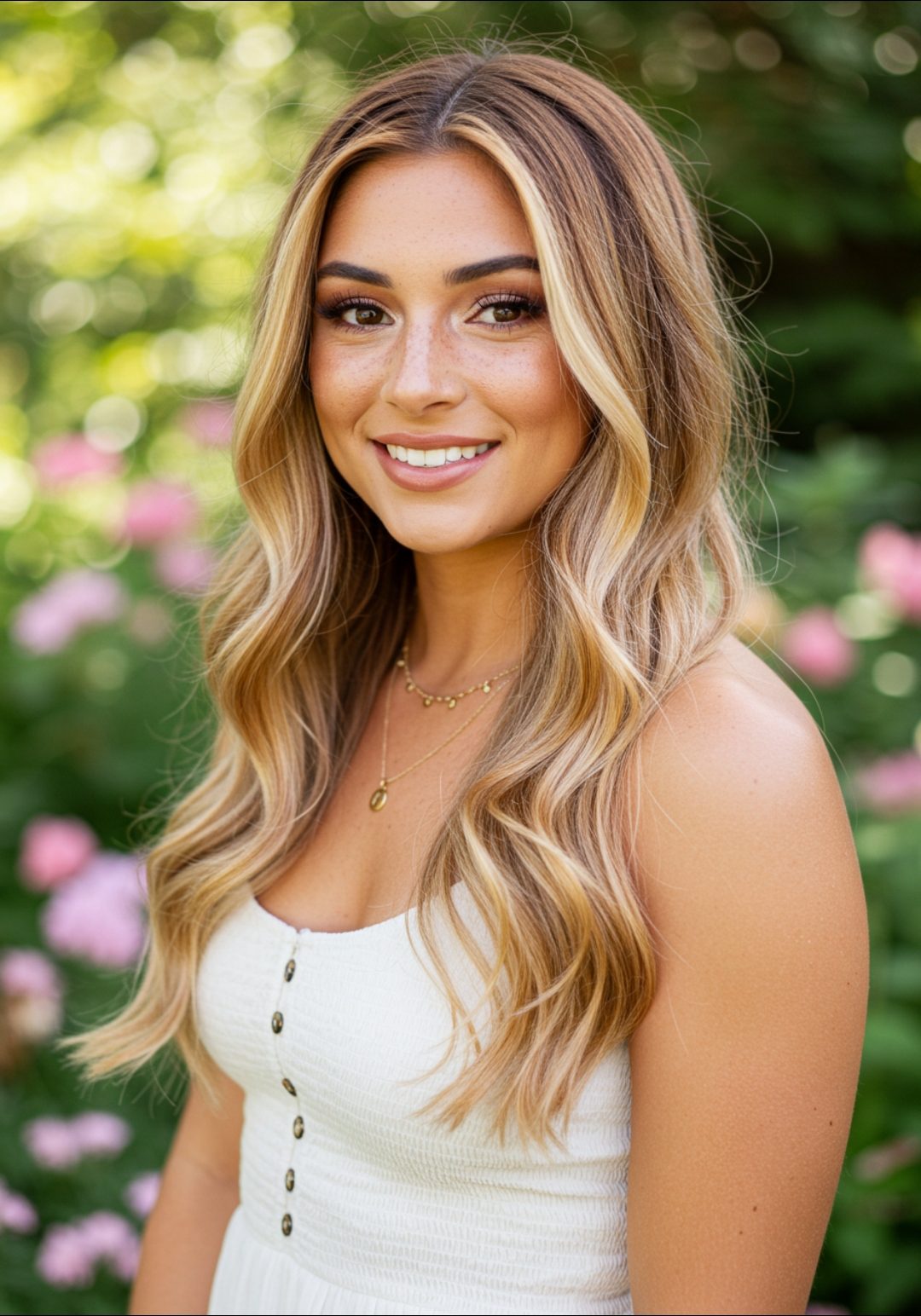 Champagne blonde highlights