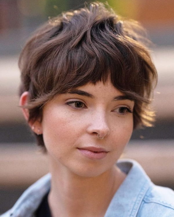 Thick Shaggy Pixie Haircut