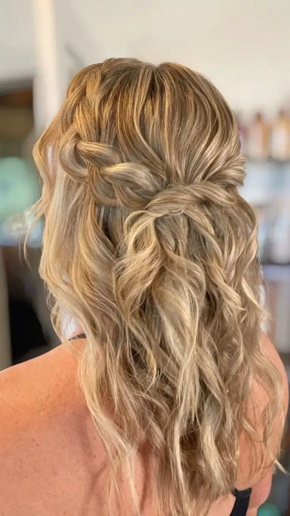 Twisted Half-Up Wedding Hairstyle