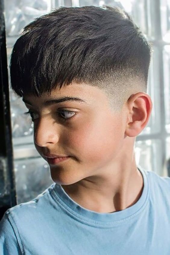 Side Swept Fringe for school boys 