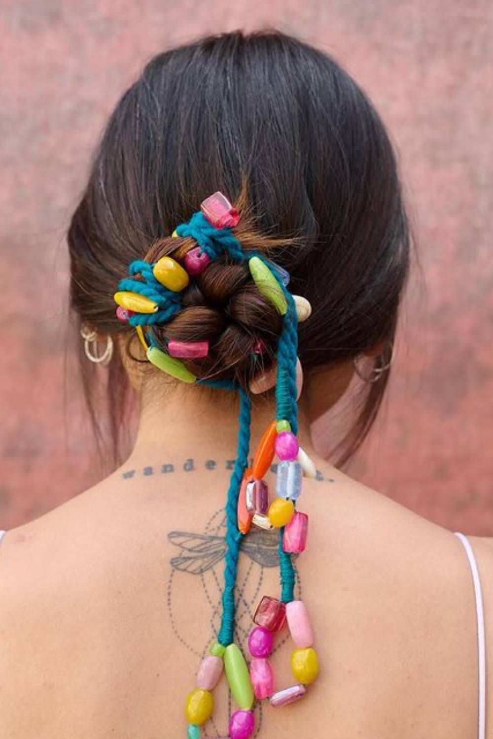 Wrapped bun with beads