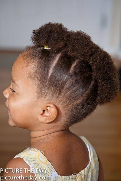 Side Parted Afro Puff