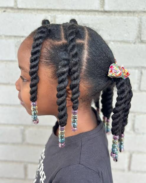 Two-Strand Twists for school girls 