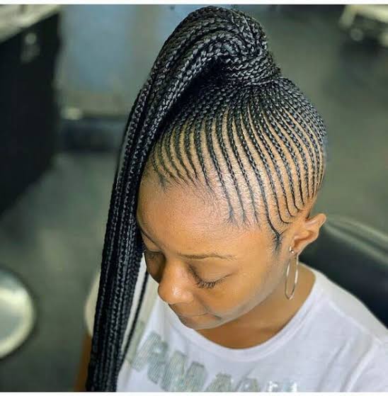 Side Braided Ponytail for school girls 