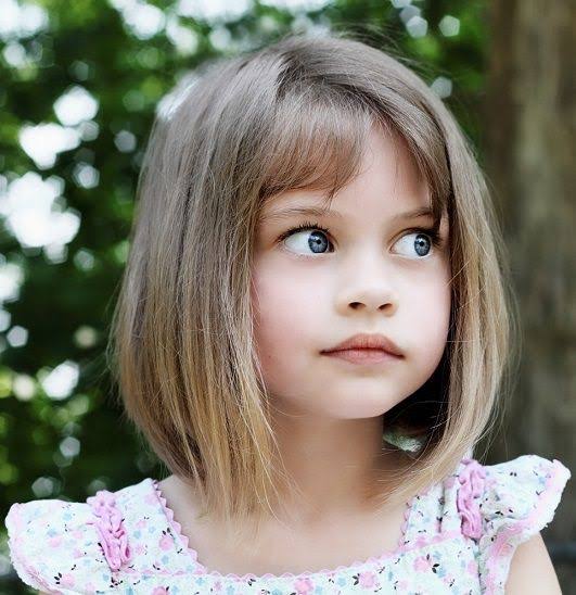 Short Bob with Bangs for school girls 
