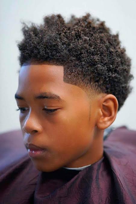 Mini Afro with Line-Up for school boys