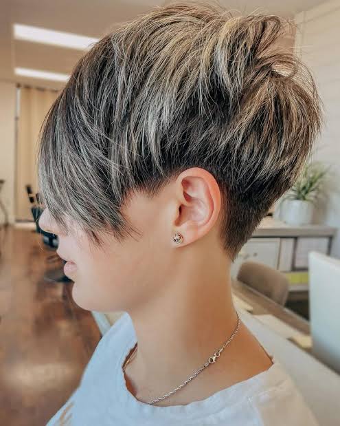 Curly Pixie Gray Hair