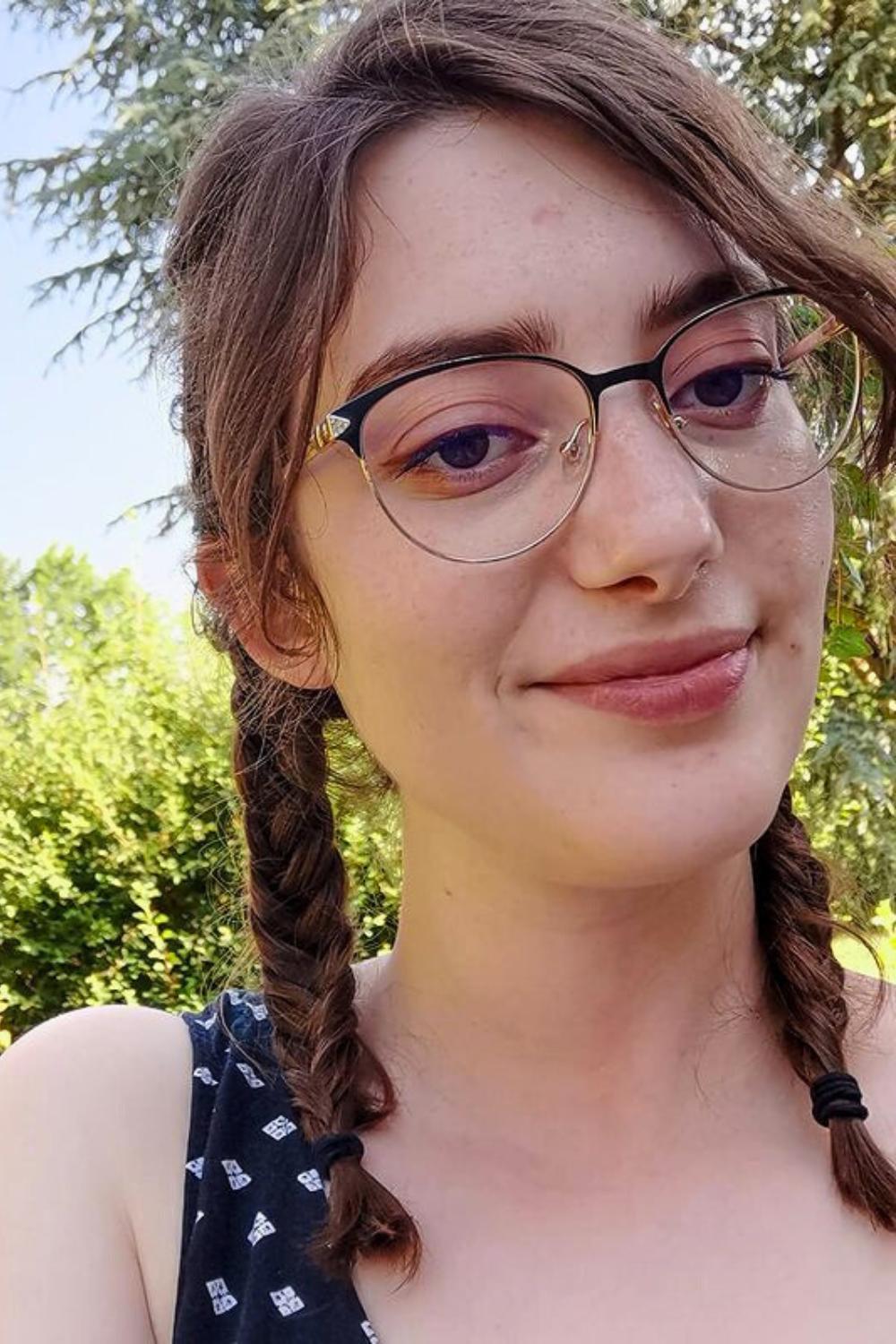 Matching side braids framing the face with feminine charm