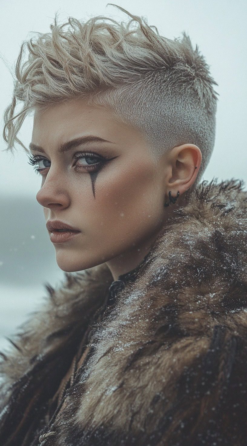Textured Mohawk with Undercut