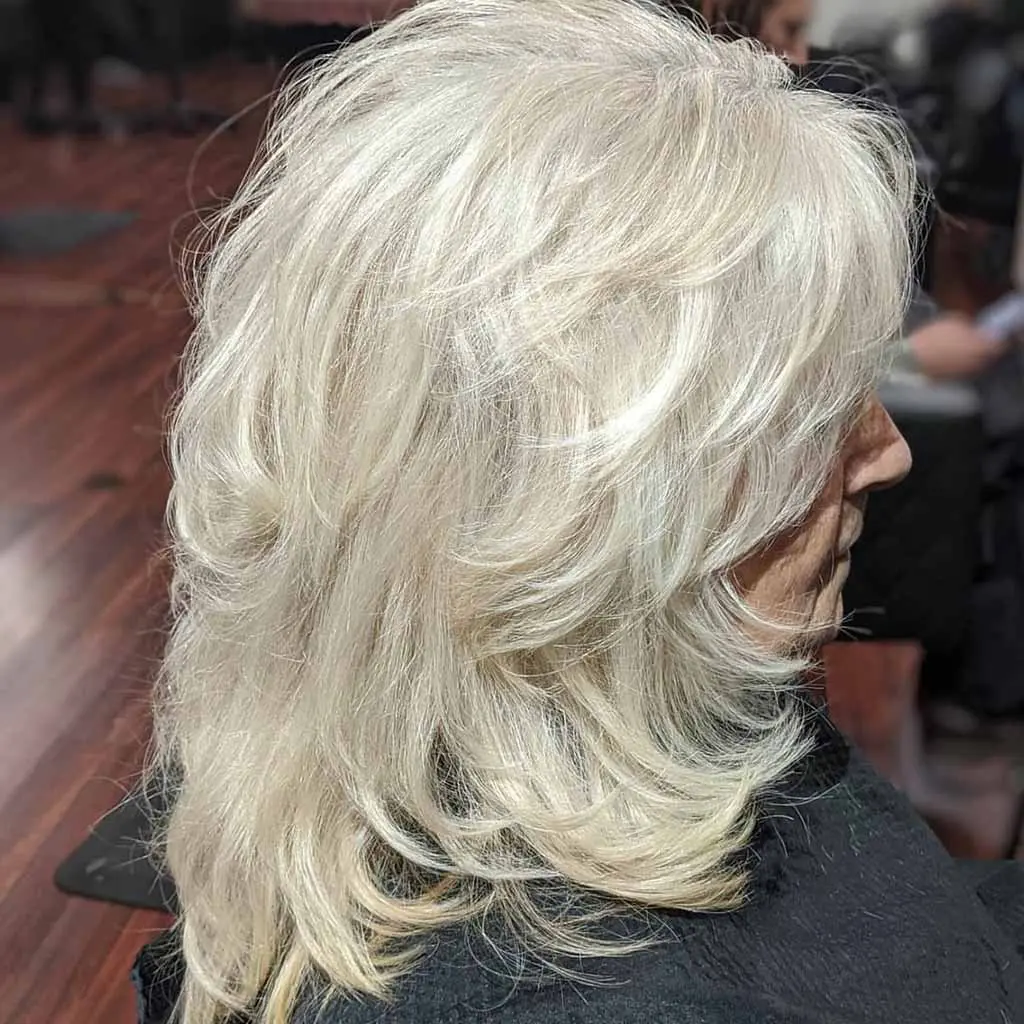 Silver Shag for Fine Hair Over 50
