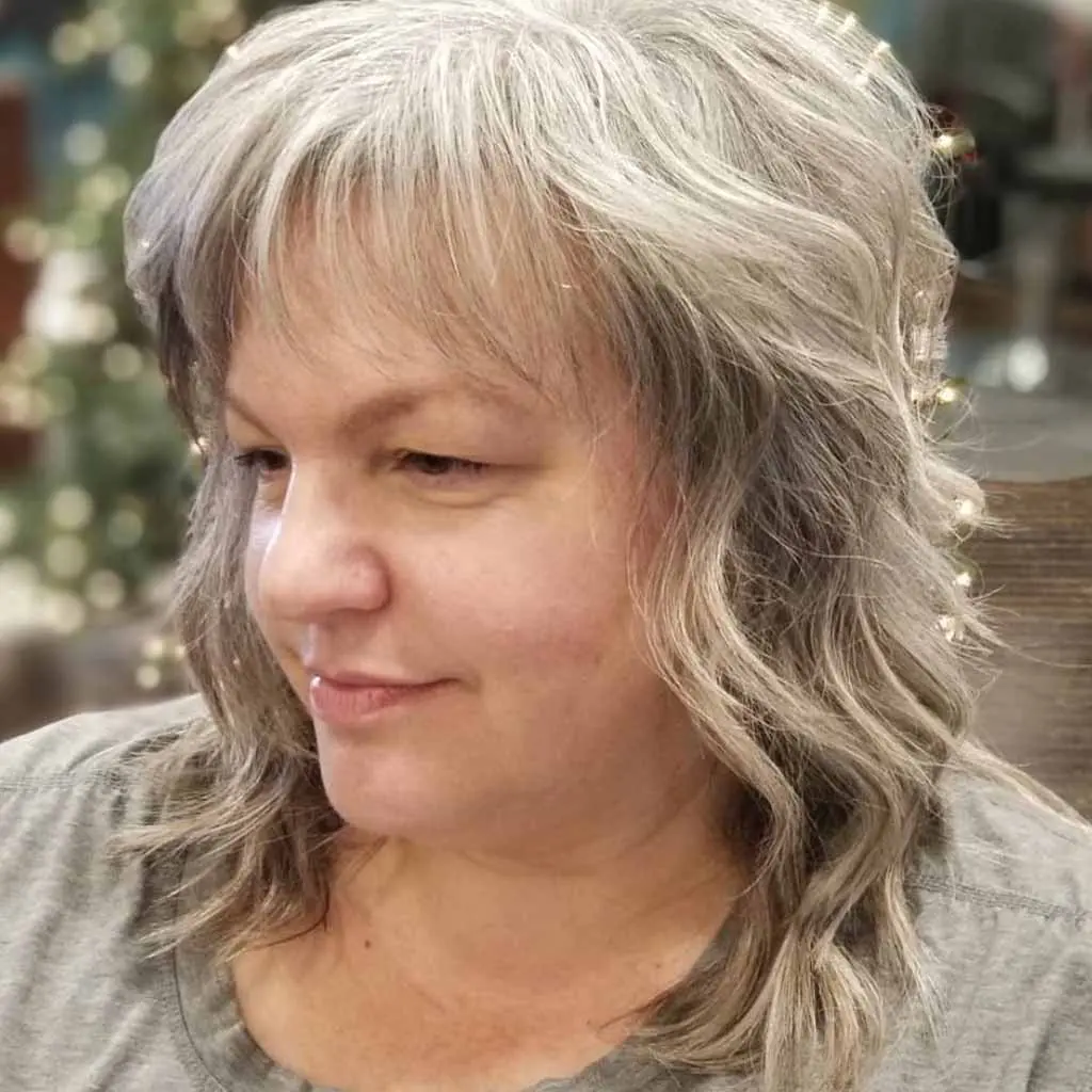 Ash Blonde Tousled Shag for Fine Hair