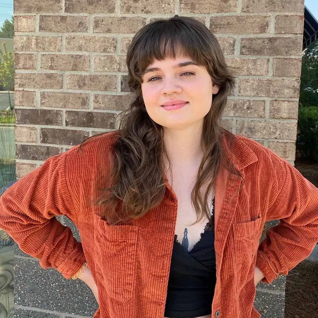Shag Mullet With Micro Bangs for Fine Hair