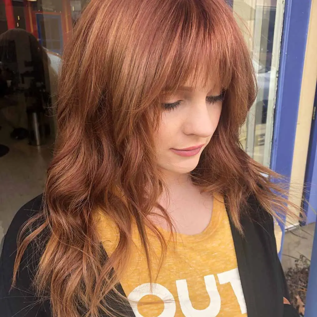 Long Shag With See-Through Bangs for Fine Hair