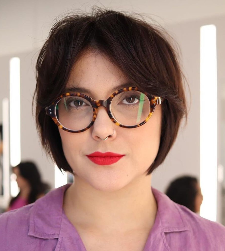 Classic short bob with middle layers
