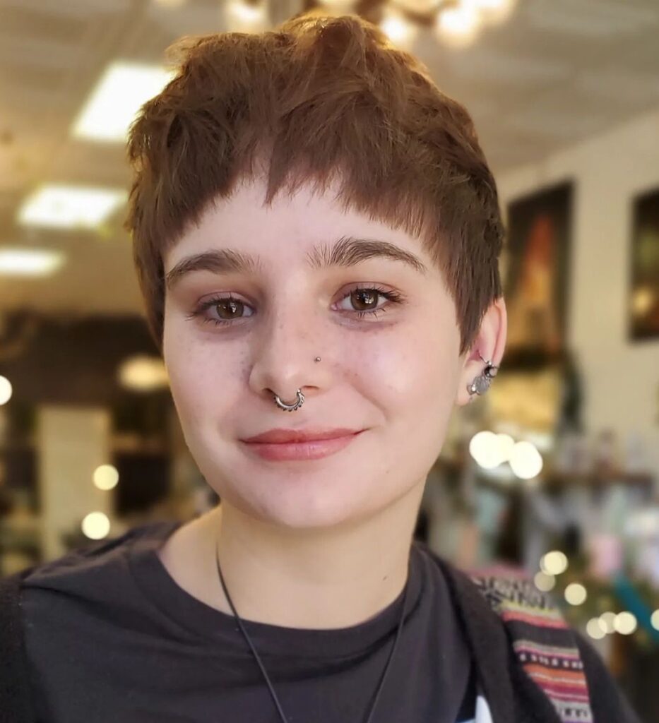 Soft crop pixie cut