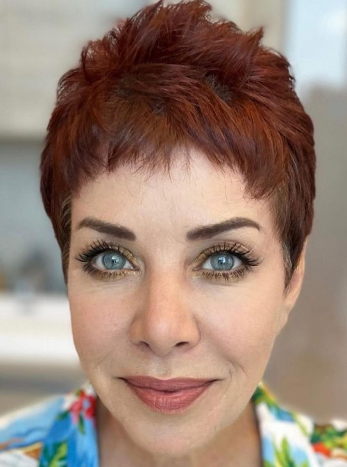 Auburn Spiky Pixie