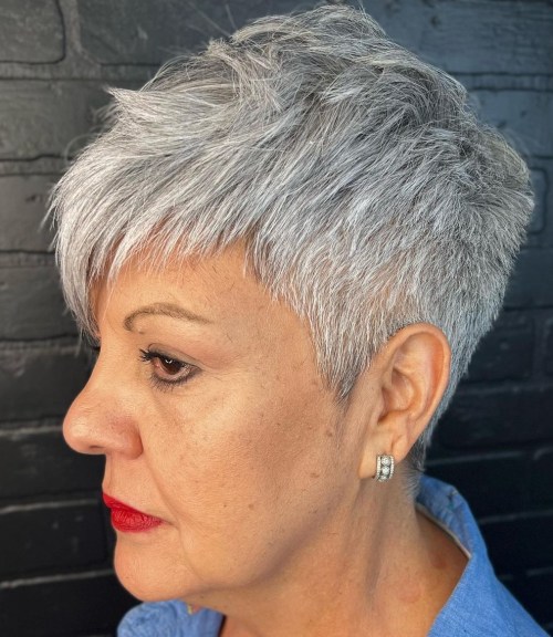 Modern Gray Pixie