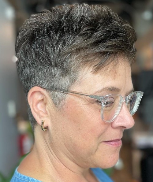 Shaved Nape Pixie Cut