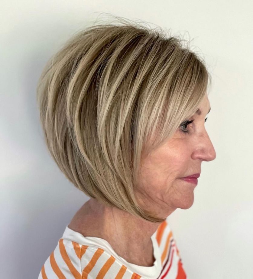Rounded Bob with Tapered Ends