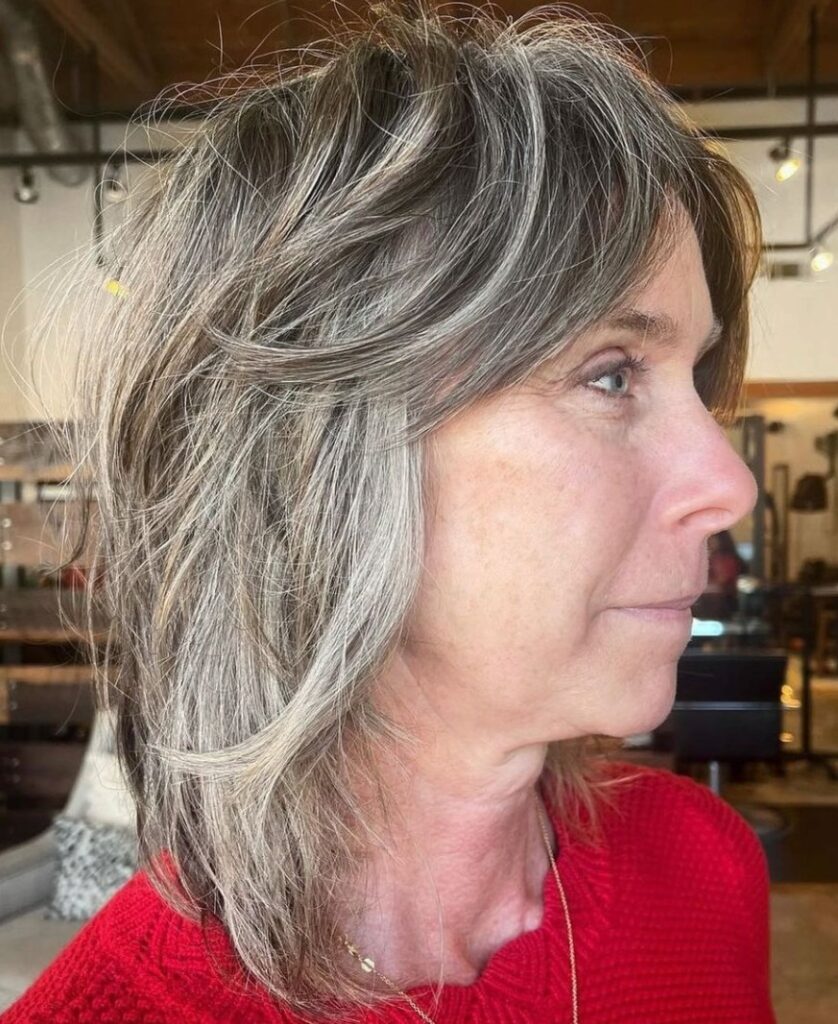 Cool Shag with Curtain Bangs