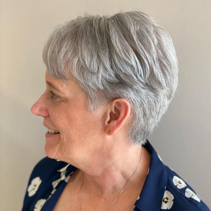 Closely Cropped Pixie with a Choppy Crown