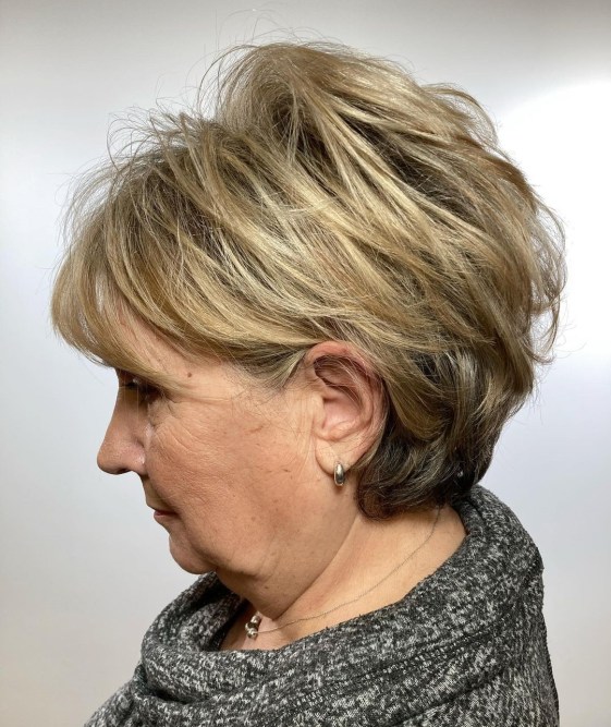 Tousled Long Pixie with Side Bangs