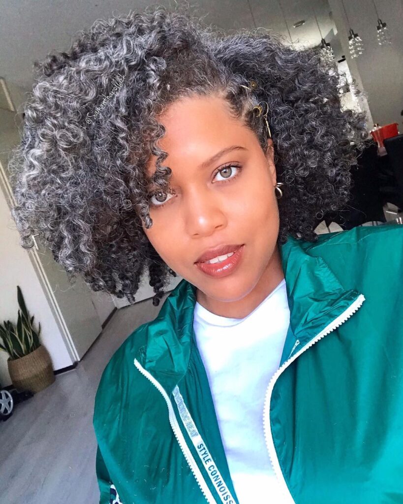 One-sided twist down style on natural hair